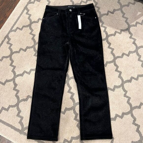 ASOS DESIGN high rise sassy cigarette pants in black faux pony skin size 12 NWT - Picture 1 of 9